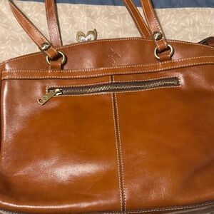 Patricia Nash Cognac Leather Shoulder Bag